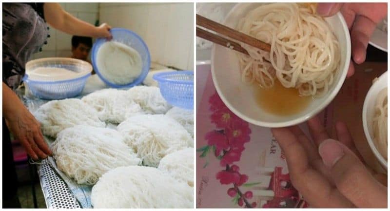 Bún là thực phẩm bị chứa nhiều hàn the