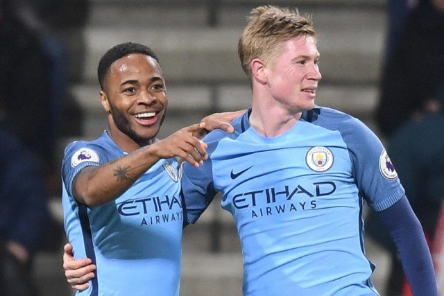 Kevin De Bruyne và Raheem Sterling