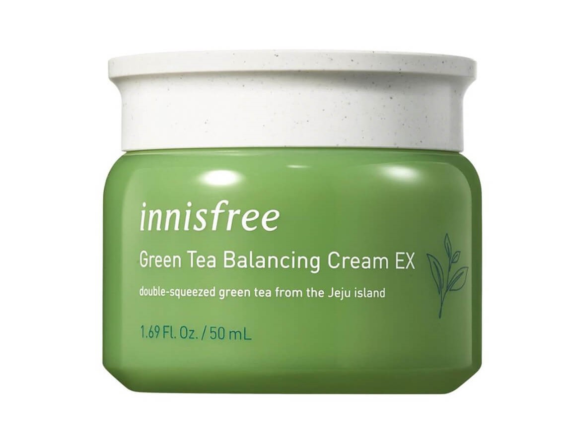Kem dưỡng ẩm Jeju Innisfree Green Tea Balancing Cream EX