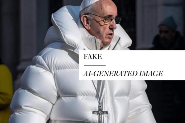 Giáo hoàng Francis mặc áo Balenciaga do AI deepfake tạo nên