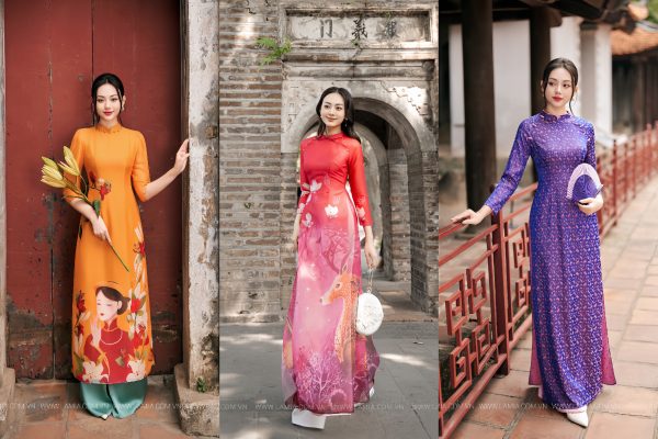 3 mẫu áo dài truyền thống mới nhất của Lamia thuộc BST Như Ý