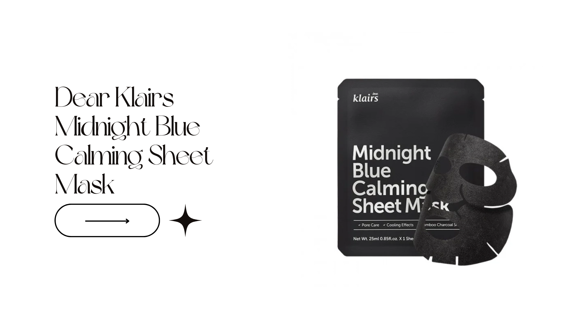 Mặt Nạ Dear Klairs Midnight Blue Calming Sheet Mask