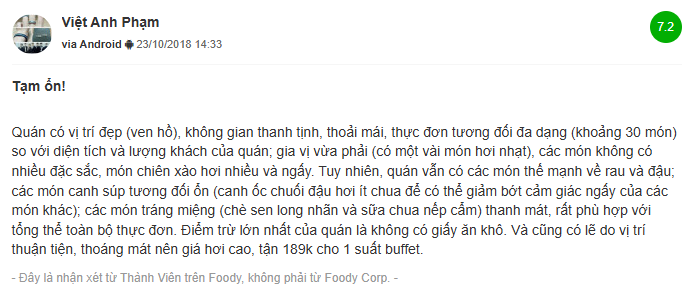 Đánh giá từ khách hàng 